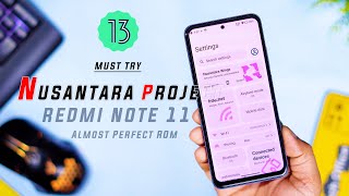 New Best Nusantara Project Update for Redmi Note 11  Review Best Performance Gaming  Perfect ROM [upl. by Adikram]