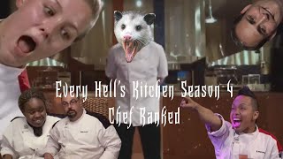 Every Hells Kitchen Season 4 Chef Ranked  EternalOpossum [upl. by Silloc]