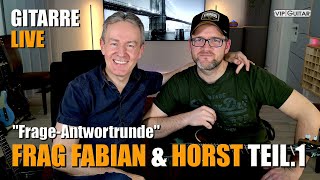 Gitarre Fragerunde Übungsgeheimnisse Gitarrensound amp neue Gitarren mit Fabian Ratsak TEIL1 [upl. by Yeslek]