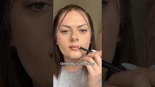 Overlining vs underlining lips 👄 lipliner liptutorial lipstick lipenhancement liplinerhack [upl. by Weeks]