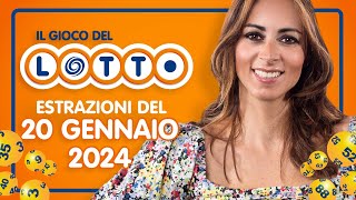 Estrazione in diretta del Gioco del Lotto e del Simbolotto di Sabato 20 Gennaio 2024 [upl. by Rhu]