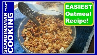 How to Make Toasted Oatmeal  An Old Fashion Danish Version of a Granola  Ristede Havregryn [upl. by Hameean]