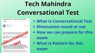 Tech Mahindra Conversational Test  How we can prepare for this exam techlecture [upl. by Beckerman]