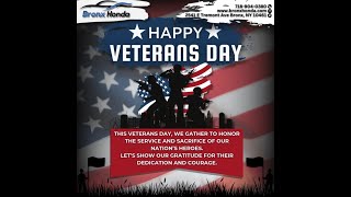 Happy Veterans Day from Bronx Honda [upl. by Merline]