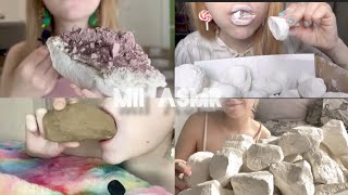 Chalk eating ASMR edit of SweetChalk videos chalk edit relaxing sound crunchy ASMR [upl. by Wasson]