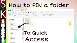 How to pin a folder to Quick Access in Windows 10 [upl. by Hareehahs398]