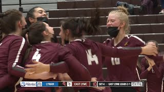 East Lyme battles past Lyman in ECC volleyball final [upl. by Annadiana934]