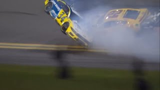 Michael McDowell Huge Near Flip  The Big One  NASCAR Cup Daytona 2024 [upl. by Epoillac]