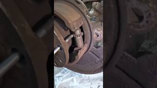 HOW TO ADJUST Parking brake shoes with discs cars citreon bmw mechanic [upl. by Nnylarak]