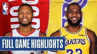 TRAIL BLAZERS at LAKERS  FULL GAME HIGHLIGHTS  January 31 2020 [upl. by Daye]