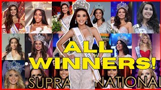 MISS SUPRANATIONAL  All Winners 2009  2024 [upl. by Lugar]