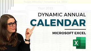 How to Create a Dynamic Annual Calendar in Microsoft Excel [upl. by Yesdnik210]