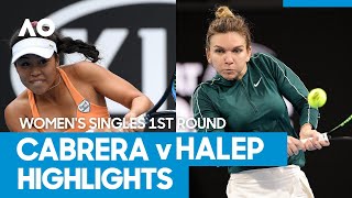 Lizette Cabrera vs Simona Halep match highlights 1R  Australian Open 2021 [upl. by Basir]