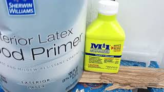 SherwinWilliams M1 fungicide exterior wood primer [upl. by Ettenay]