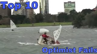 Top Ten Optimist Sailing Fails [upl. by Aynekat204]