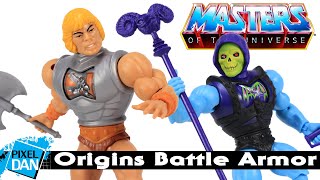 Battle Armor HeMan and Skeletor Deluxe Figures Review  Masters of the Universe Origins [upl. by Abigail]