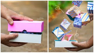 paper craft box  how to make a surprise box out of paper  origami surprise box [upl. by Mcfarland]