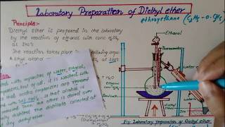 Laboratory Preparation of diethyl EtherEthoxyethane [upl. by Ahsekad]