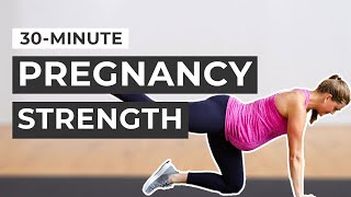 Advanced Pregnancy Workout 30Minute Full Body Pregnancy Strength  Safe for ALL Trimesters [upl. by Falda]