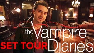 The Vampire Diaries Take a tour of the set Damons bedroom included [upl. by Angelita88]