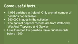 A guide to Findmypasts Irish Catholic Parish registers [upl. by Alegnad578]