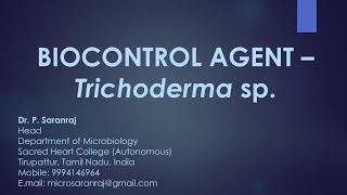 Biocontrol Agent  Trichoderma sp [upl. by Sang]