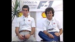 Long Lost TV interview of Ayrton Senna amp Alain Prost when theyre buddies before the rivalry started [upl. by Glassco]