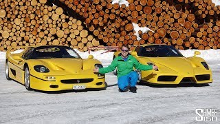 5m FERRARI SNOW DAY Enzo F50 F12tdf GTC4Lusso [upl. by Leber]