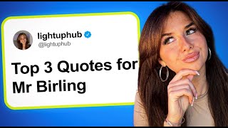 The ONLY 3 Mr Birling quotes you need for your essays [upl. by Euqina]