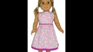 American Girl Doll Clothes Patterns Summer Dress [upl. by Donna670]