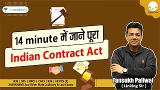 Learn Indian Contract Act in just 14 minutes  Linking Law  By Tansukh Paliwal [upl. by Aihsekal125]