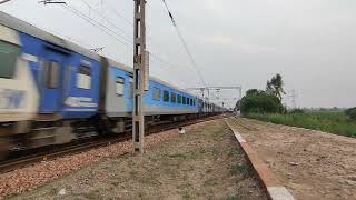 Dangerous Speed 12005 New Delhi Kalka Shatabdi Express With WAP7 [upl. by Arihaj]