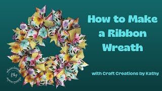 Ribbon Wreath  Ribbon Wreath DIY  Ribbon Wreath Tutorial  DIY Ribbon Wreath [upl. by Urien]