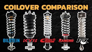 Leveling Kit Coilover Comparison  Fox  Eibach  Bilstein  KYB  Rancho [upl. by Abla]