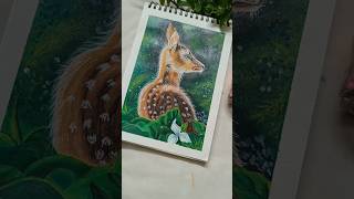 How to draw a deer art shorts ytshorts [upl. by Reinaldos734]