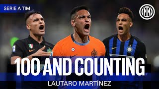 💯 AND COUNTING ⚽  LAUTARO MARTINEZS 100 GOALS IN seriea 🖤💙 [upl. by Anitnerolf]