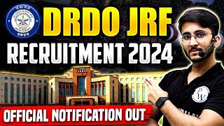 DRDO JRF Recruitment 2024  Eligibilty  Total Posts  Salary  How To Apply  Detailed Notification [upl. by Steffi]