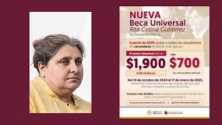 Cómo inscribirse en la Nueva Beca Universal Rita Cetina Gutiérrez Nivel Basico 2024  2025 [upl. by Gillead]