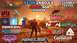 250 Gaming PC Xeon E52680 V4  RX 580 8GB 2048SP  1080P Low amp High  17 Game Benchmark [upl. by Skardol649]