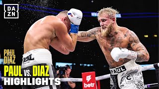 JAKE PAUL VS NATE DIAZ Fight Highlights [upl. by Ahsenra935]