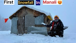 Finally Snowfall Start Hogyi Manali M 😍  First 2024 Snowfall In ManaliAtal Tunnel  Rohtang Pass [upl. by Eimmis]