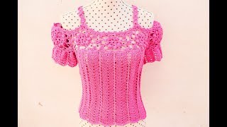 Blusa de mujer a crochet muy fácil y rápida Majovel crochet [upl. by Irv]