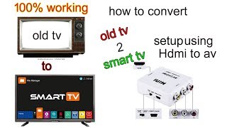 Hdmi to av Convert your old TV to smart TV Review  setup video [upl. by Baily360]