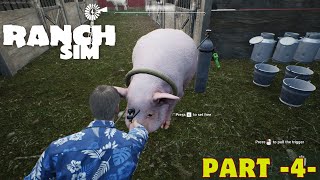 Ranch Simulator Part 4 I killed a pig and cooked cheese and meat [upl. by Amata292]