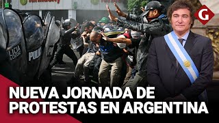 PROTESTAS en ARGENTINA🇦🇷 Policía detiene a 8 personas tras manifestaciones contra MILEI  Gestión [upl. by Col230]