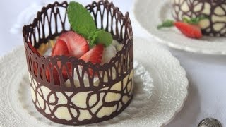 How to Make Chocolate Lace Dessert Cups [upl. by Adai]