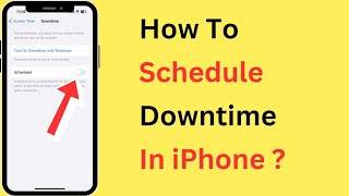 How To Schedule Downtime On iPhone  In Hindi [upl. by Joon]