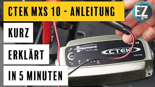 Autobatterie leer  schnell und einfach Batterie des Autos aufladen  CTEK MXS 10 Anleitung [upl. by Acinot]