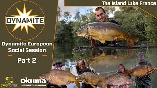 Carp Fishing Dynamites European Social Session at The Island Lake France  PART 2 [upl. by Grochow]