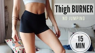 15 min BURN THIGH FAT WORKOUT NO JUMPING TO SLIM INNER THIGHS amp LEGS [upl. by Fuhrman569]